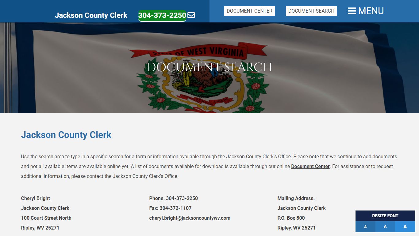 Document Search | Jackson County Clerk | Jackson County, WV